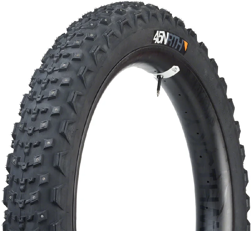 bicycle carbon signal-45NRTH Dillinger 4 Tire - 26 x 4.2 Tubeless Folding BLK 60 TPI 168 Carbide Steel Studs