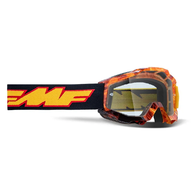 bicycle tire durability-FMF POWERBOMB YOUTH GOGGLE - SPARK (CLEAR)