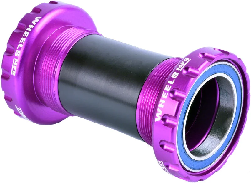 bicycle parts signal-Wheels Manufacturing BSA 30 Bottom Bracket - English BSA Frame Interface ABEC-3 Bearings For 30mm Spindle Purple