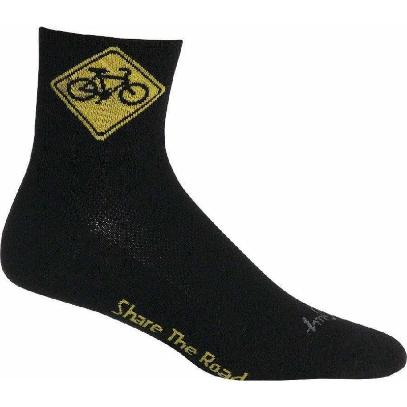 bicycle hill signal-Classic Share the Road Cycling Socks - 3 inch