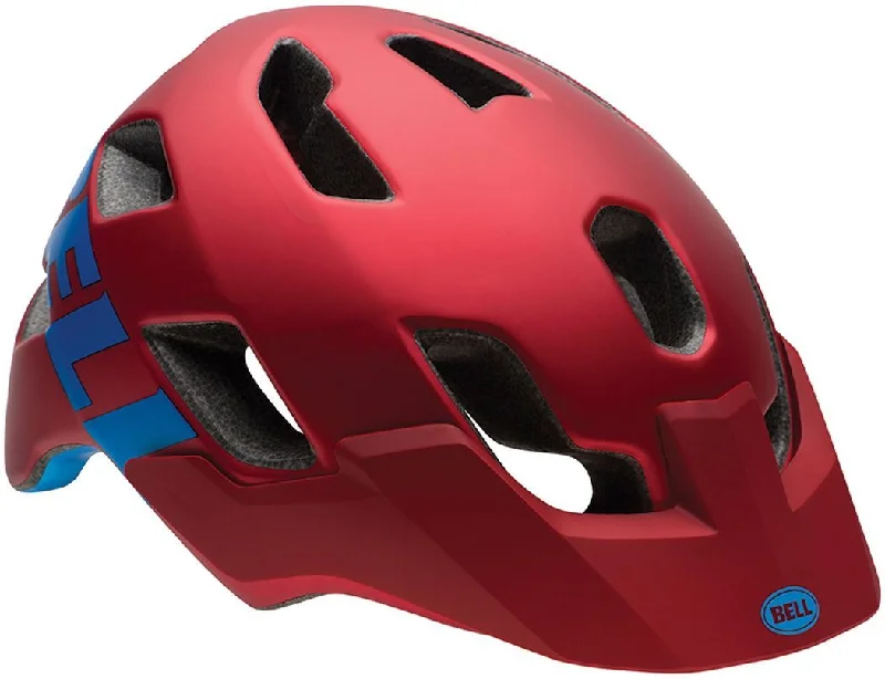 bicycle cleat signal-Bell Stoker MTB Helmet - Matt Red Emblem