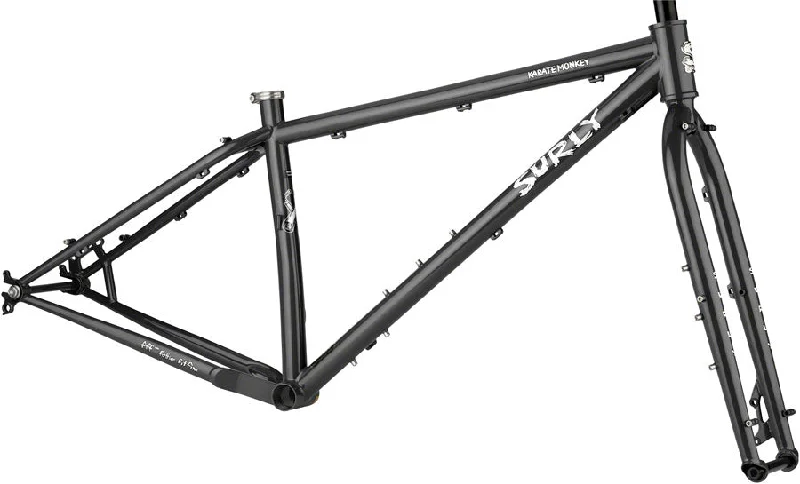 bicycle sharing signal-Surly Karate Monkey Frameset - 27.5" Steel Hi-Viz Black Small