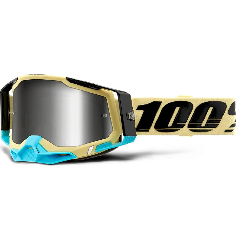 bicycle brake resilience-100% RACECRAFT 2 GOGGLE - AIRBLAST (SILVER MIRROR)