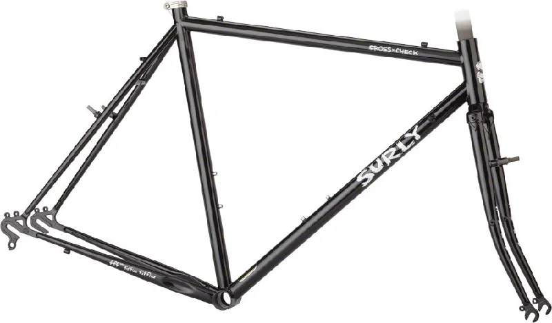 bicycle gear durability-Surly Cross Check 56cm Frameset Gloss Black