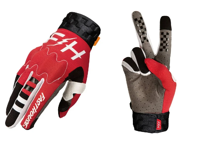 bicycle elbow signal-Fasthouse Speed Style Blaster MTB Glove - Red-Black