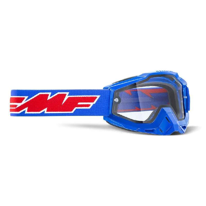 bicycle lever signal-FMF POWERBOMB ENDURO GOGGLE - ROCKET BLUE DUAL PANE CLEAR