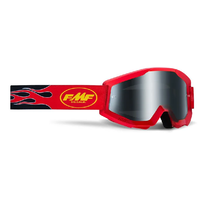 bicycle rental signal-FMF POWERCORE SAND GOGGLE - FLAME RED (SMOKE)