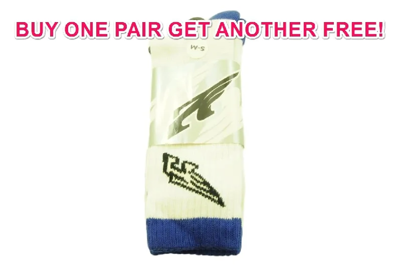 bicycle paint durability-Mens Crew Length 6- 8 Blue- White Arnette Sports Socks Buy One Pair Get One Free