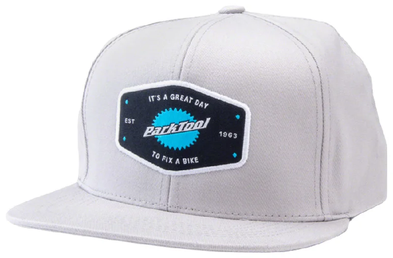 bicycle tour signal-Park Tool HAT-10L Snapback Hat - Light Gray Standard