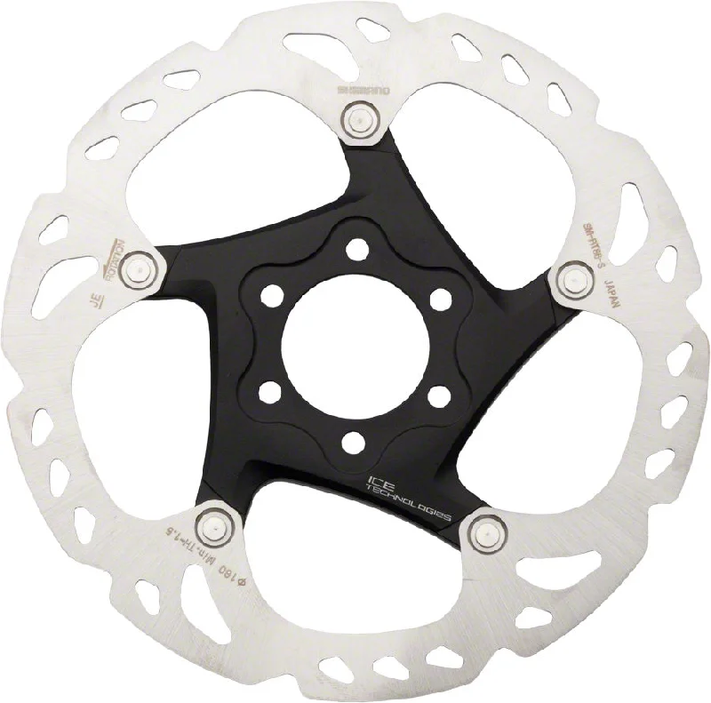 bicycle rotor resilience-Shimano Deore XT SM-RT86-S2 Disc Brake Rotor - 160mm 6-Bolt Silver/Black