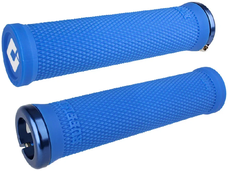 bicycle shoe resistance-ODI Ruffian v2.1 Lock-On Grips - Blue