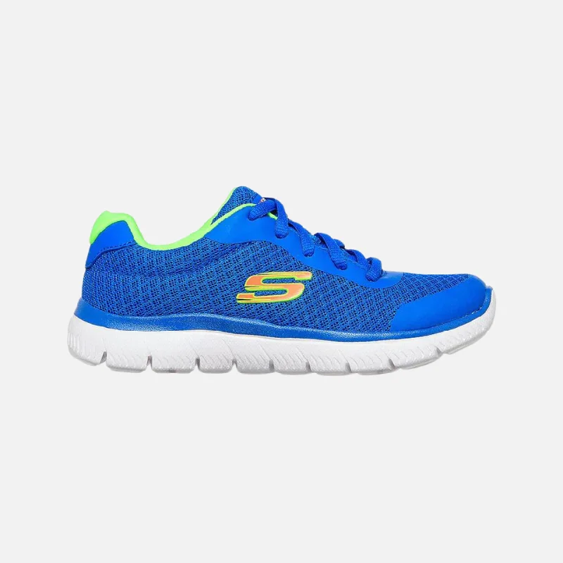 bicycle back signal-Skechers Kids Summits Shoes - Blue/Lime