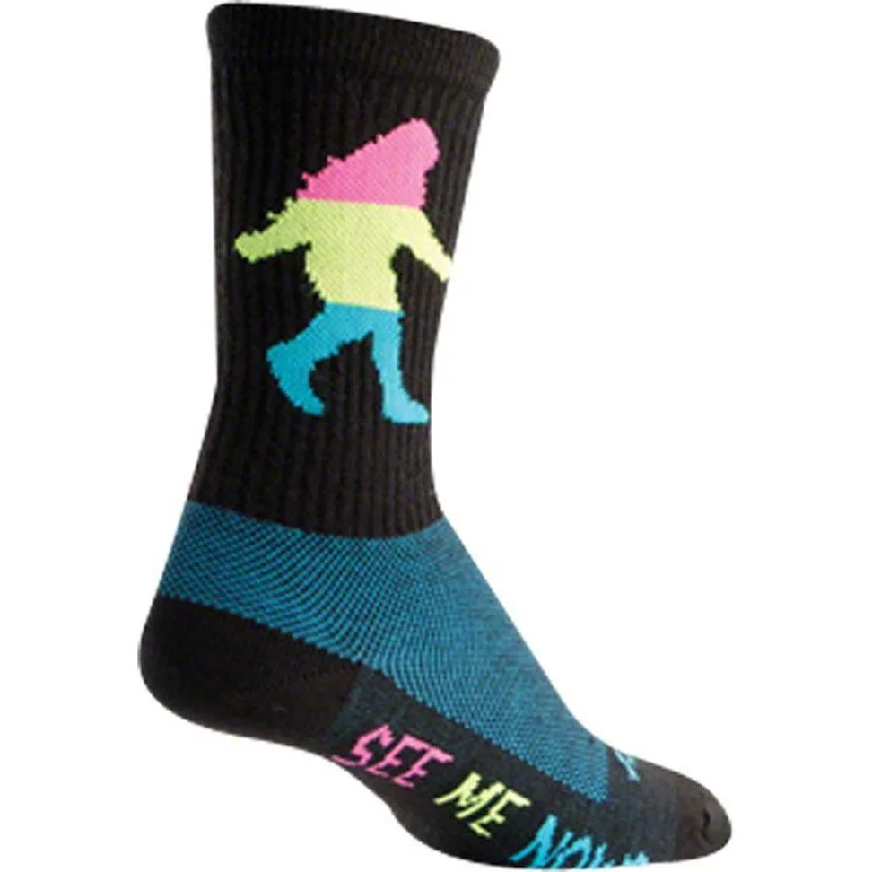 bicycle theft signal-Wool Neon Sasquatch Cycling Socks - 6 inch