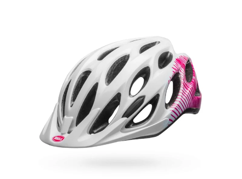 bicycle handlebar signal-Bell Coast Joy Ride MTB Helmet - Womens - White-Cherry Fibers