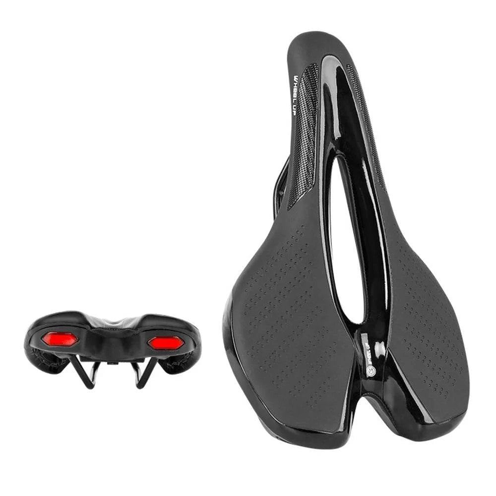 bicycle triathlon signal-Bike Saddle Bicycle Soft Saddle with USB Charging Warning Taillight Breathable Seat Cushion for Mountain Bike Road Bike