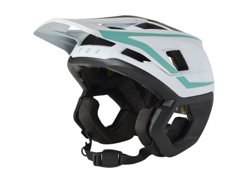 bicycle tool flexibility-Fox Racing Dropframe Pro MTB Helmet - Graphic 2 - Teal - 2021