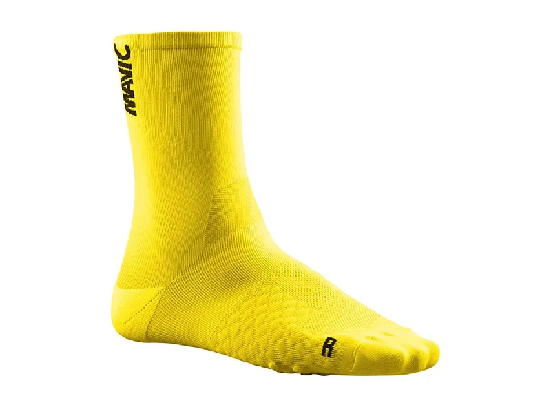 bicycle track saddle-Mavic Comete Sock - Yellow-Black