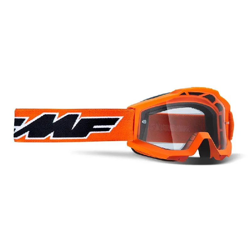 bicycle brake durability-FMF POWERBOMB YOUTH GOGGLE - ROCKET ORANGE (CLEAR)