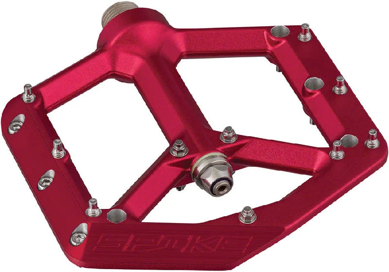 bicycle stunt signal-Spank Spike Pedals - Platform Aluminum 9/16" Red