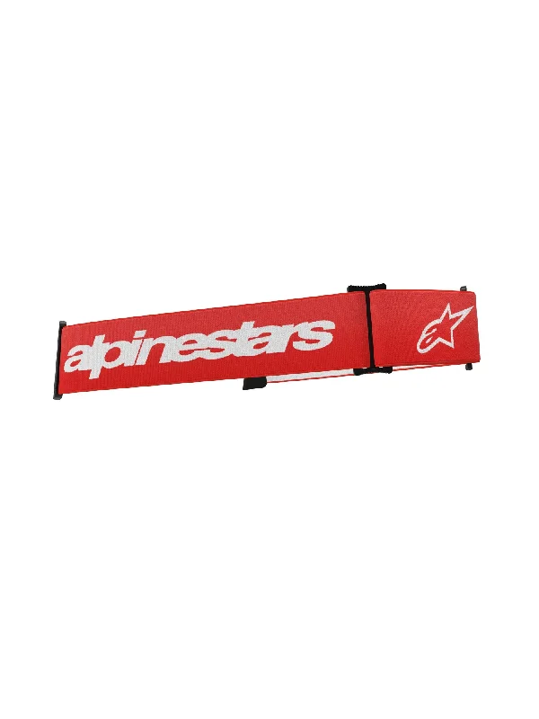 bicycle pedal balance-ALPINESTARS SUPERTECH GOGGLE STRAP - RED WHITE