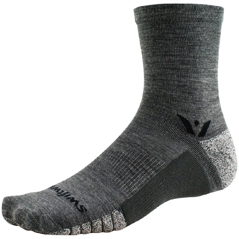 bicycle night signal-Flite XT Trail Five Bike Socks - Gray/Black