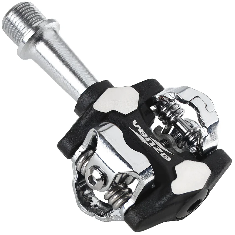 bicycle cleat durability-VENZO MTB Mountain Bike Forged 6066  Aluminum Sealed Clipless Pedals 9/16" compatible with Shimano SPD Type Cleats SM-SH51 - Perfect For All MTB Shoes - Easy Clip in