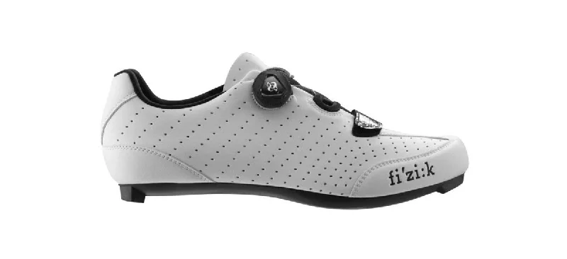 bicycle electric signal-Fizik Men's R3B Uomo Boa Road Sport Cycling Shoes - White/Black 40