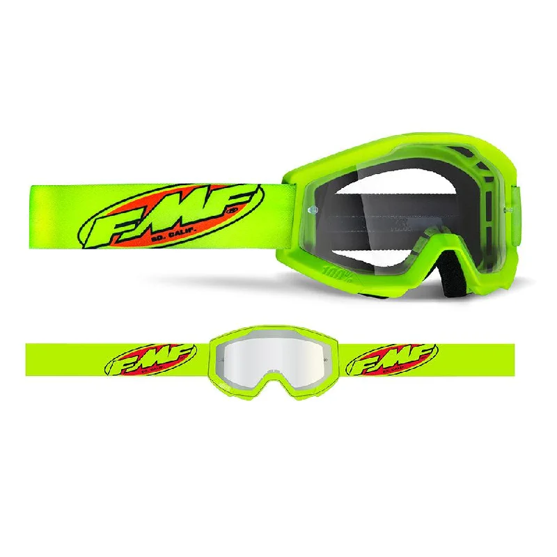 bicycle paint signal-FMF POWERCORE GOGGLE - CORE YELLOW (CLEAR)