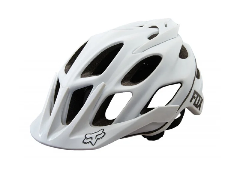 bicycle freestyle pedals-Fox Racing Flux MTB Helmet - White