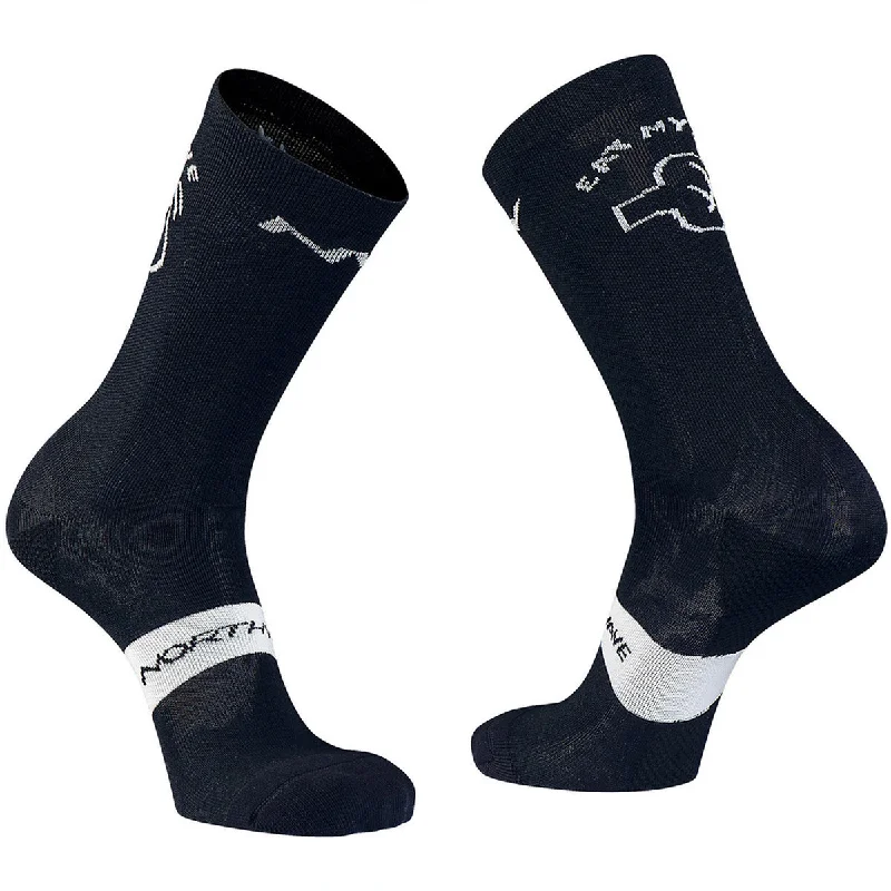 bicycle knee signal-Calze Northwave Eat My Dust winter - Nero