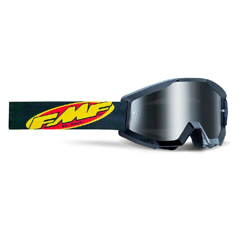 bicycle steel signal-FMF POWERCORE GOGGLE - CORE BLACK (MIRROR SILVER)