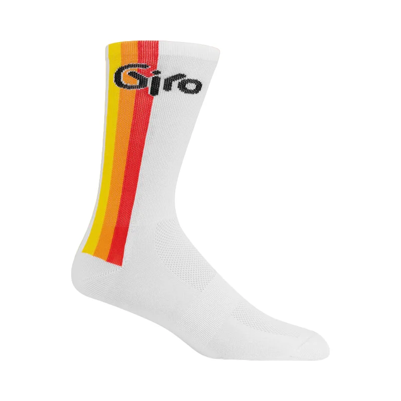 bicycle suspension sag-Giro Comp Racer 6" High Rise Sock - '85 White