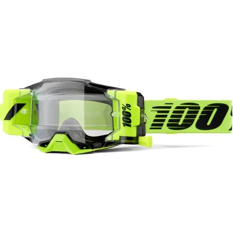 bicycle GPS signal-100% ARMEGA FORECAST GOGGLE - NEON YELLOW (CLEAR)