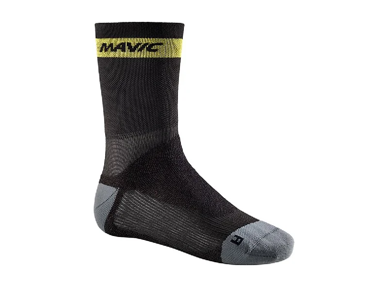 bicycle gear resilience-Mavic Ksyrium Pro Thermo+ Sock - Black-Dark Cloud