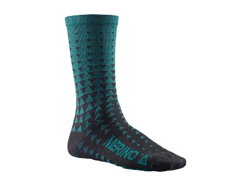 bicycle stem resilience-Mavic Ksyrium Merino Graphic Sock - Majolica Blue-Black