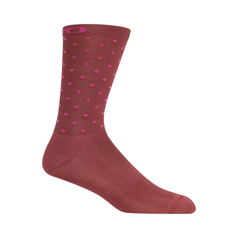 bicycle wheel stiffness-Giro Comp Racer 6" High Rise Sock - Dark Cherry-Raspberry