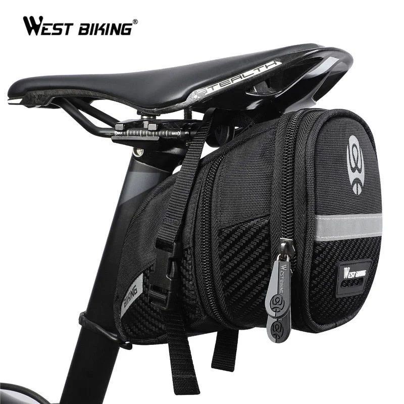 bicycle horn signal-WEST BIKING™ Bicycle Saddle Bag Rainproof