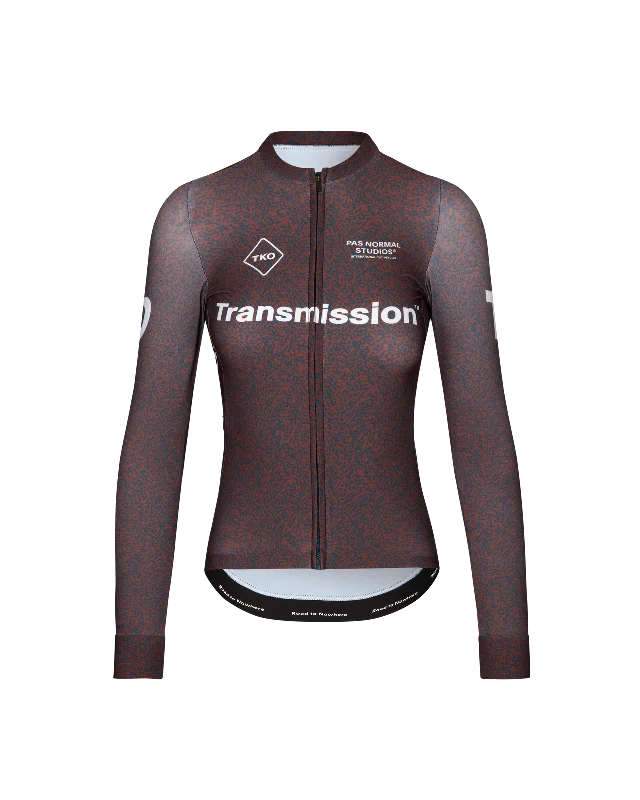 bicycle sidewall signal-Women's T.K.O. Mechanism Long Sleeve Jersey - Mahogany Transmission