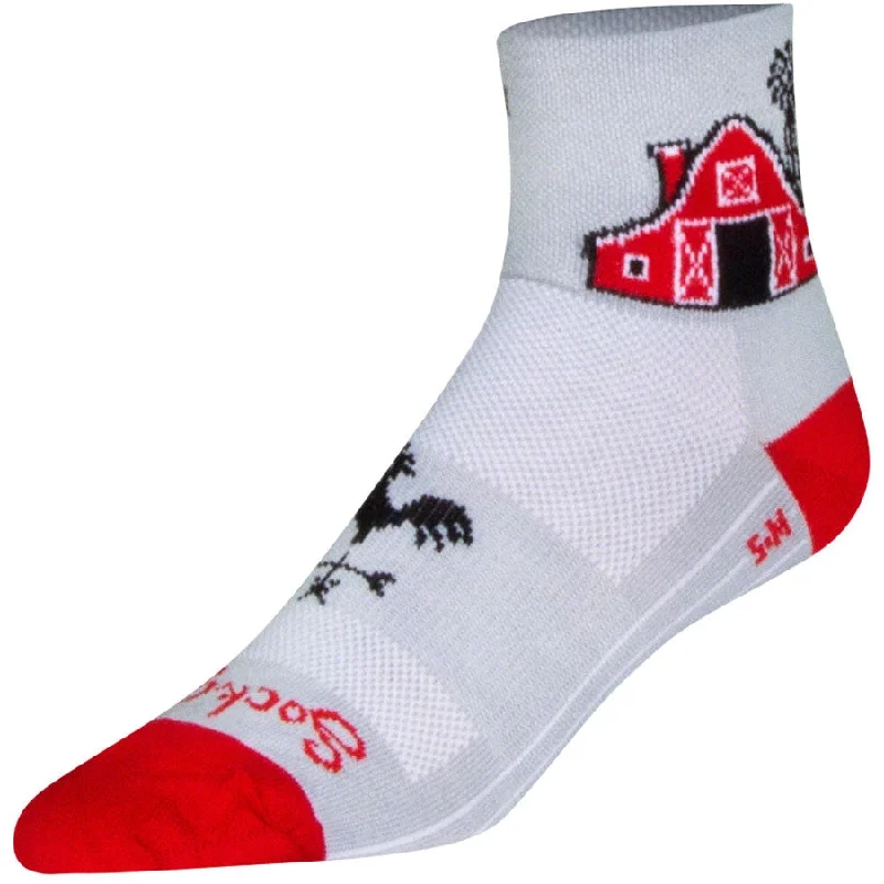 bicycle fitness signal-Classic Barn Bike Socks - Gray