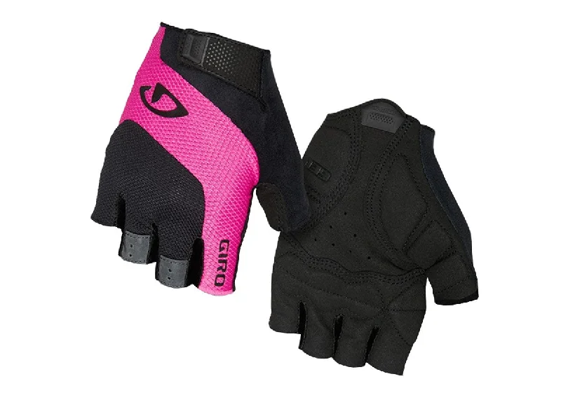 bicycle posture handlebar-Giro Tessa Gel Road Cycling Glove - Womens - Black-Pink - 2023