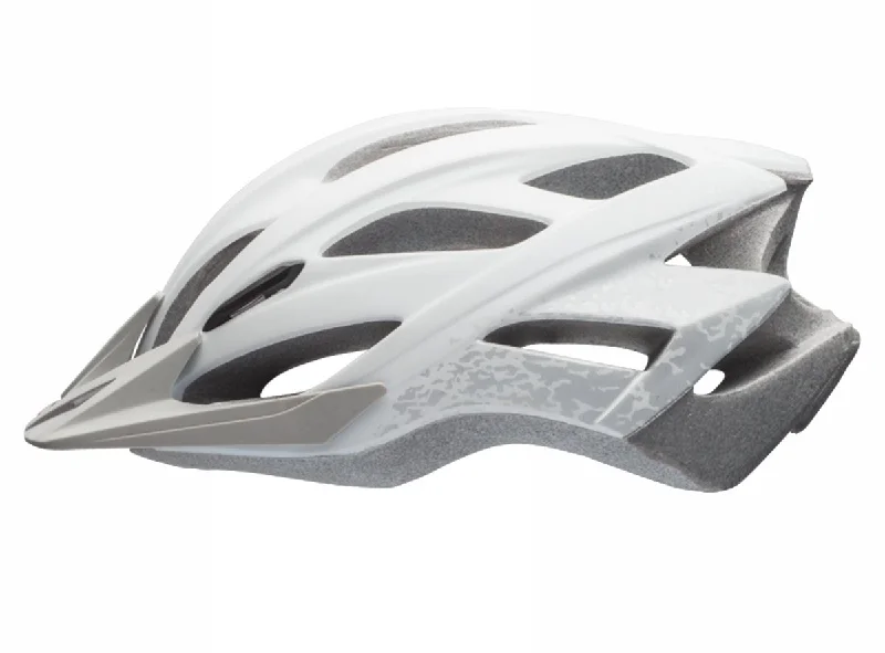 bicycle safety signal-Bell Slant MTB Helmet - Matt White-Silver Braille