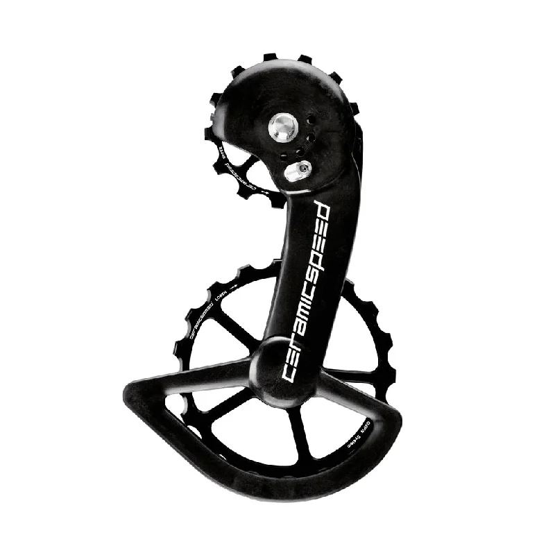 bicycle cleat resilience-CeramicSpeed OSPW X Pulley Wheel System Shimano GRX RX820 2x12 - Aluminum Pulley Carbon Cage BLK