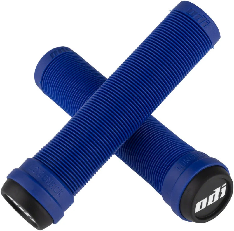 bicycle tool signal-ODI Flangeless Longneck Grips - Blue