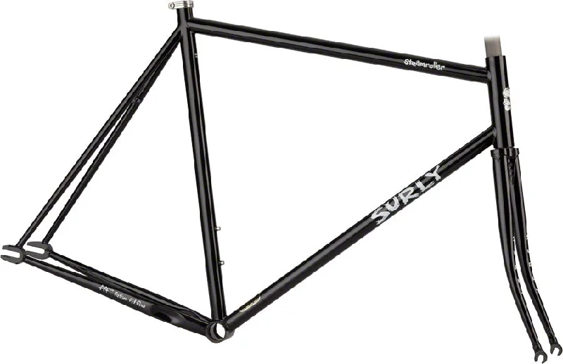 bicycle cleat release-Surly Steamroller Frameset 49cm Black