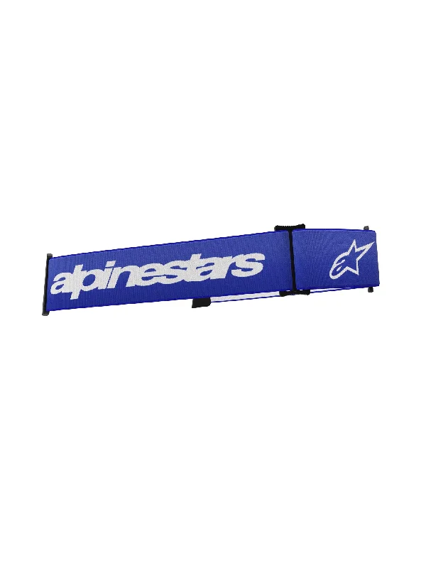 bicycle stem alignment-ALPINESTARS SUPERTECH GOGGLE STRAP - BLUE WHITE