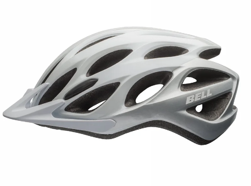 bicycle valve thread-Bell Traverse MTB Helmet - White-Silver Repose