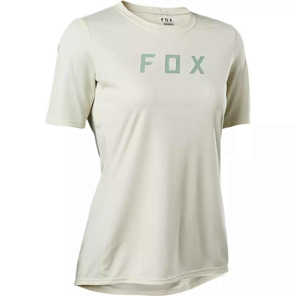 bicycle stunt handlebar-Fox Racing Ranger Moth Short Sleeve MTB Jersey - Womens - Bone