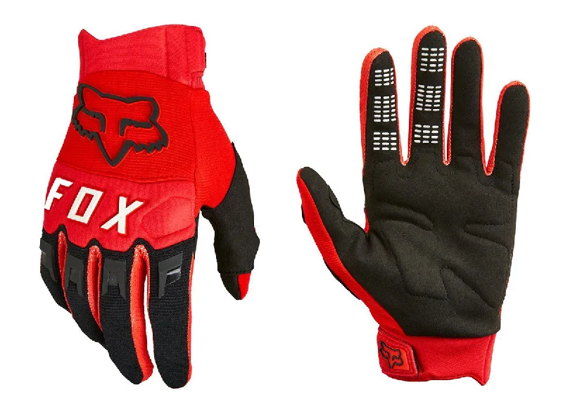 bicycle stand signal-Fox Racing Dirtpaw MTB Glove - Youth - Flo Red