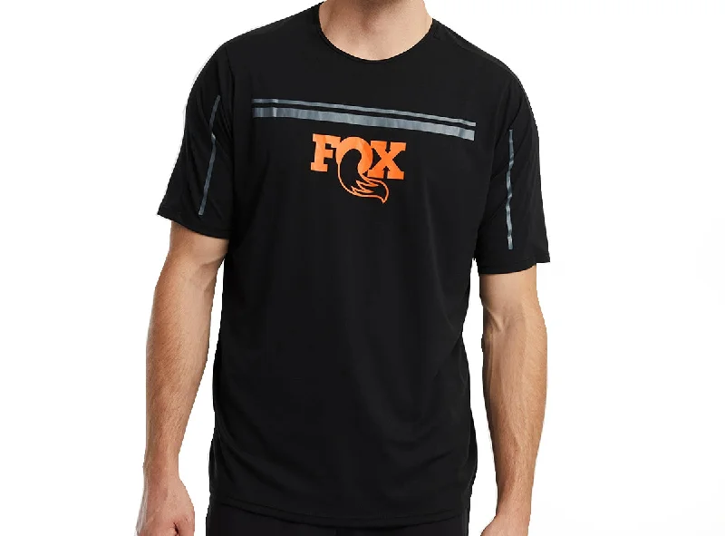 bicycle chain alignment-Fox Factory Hightail Short Sleeve MTB Jersey - Black - 2022