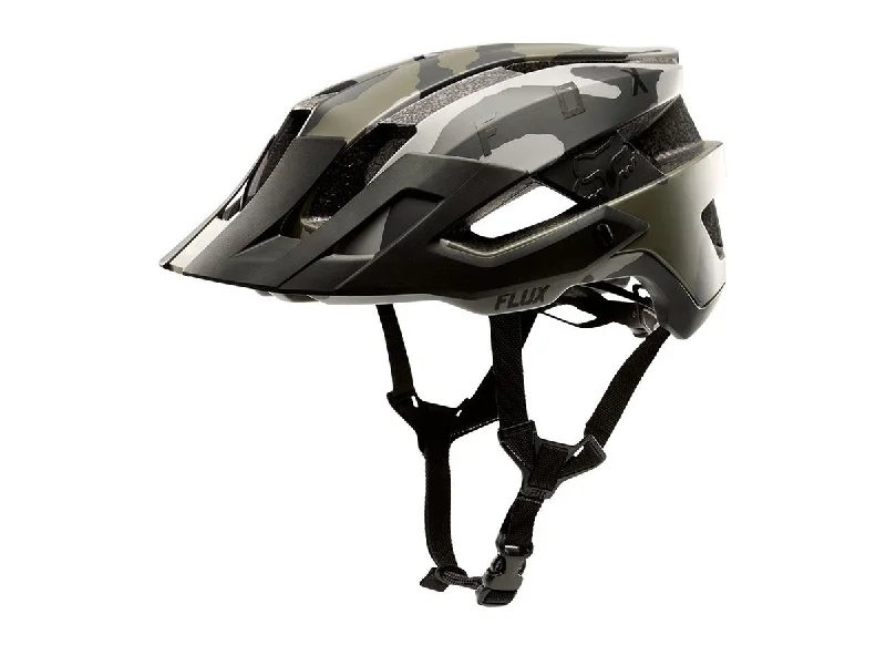 bicycle shoe signal-Fox Racing Flux MTB Helmet - Solid - Green Camo - 2019